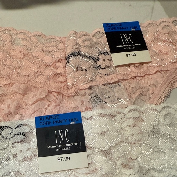 INC International Concepts Womens Lot of 2 Lace Thong Underwear Panties Size XL - Picture 2 of 6